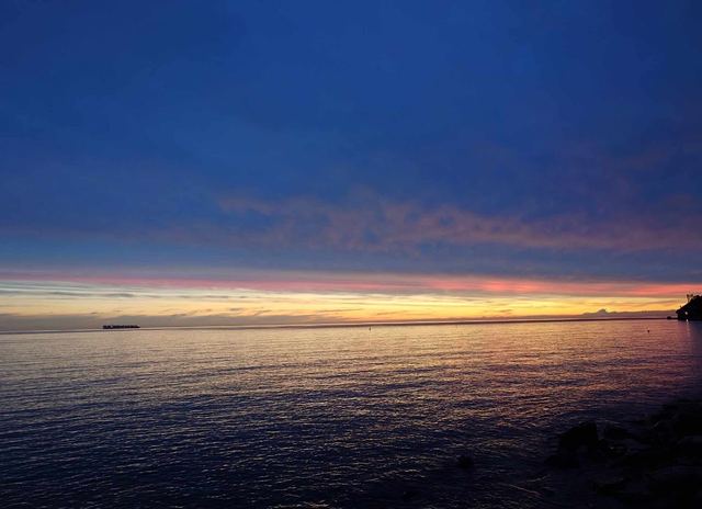 Sunset over the sea
